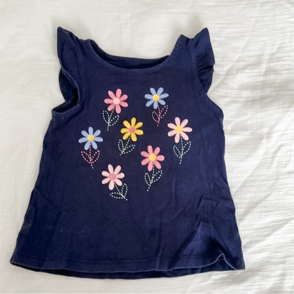 4/$20 Flower Flutter Sleeve Top | Joe Fresh | 2T